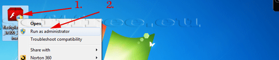 Tutorial Adobe Flash Player localizarea installer-ului pe desktop