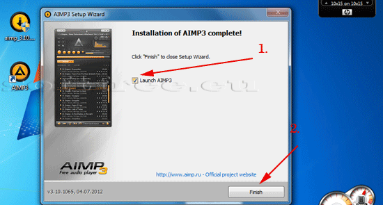 Tutorial AIMP instalare terminată cu succes