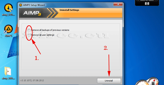 Tutorial AIMP dezinstalare panou de control localizare un-installer