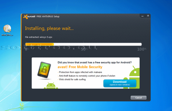 Tutorial avast! Free Antivirus pasul al patrulea instalarea efectivă