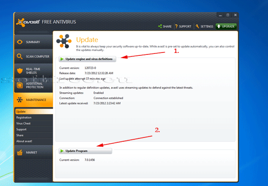 Tutorial avast! Free Antivirus modulul întreținere