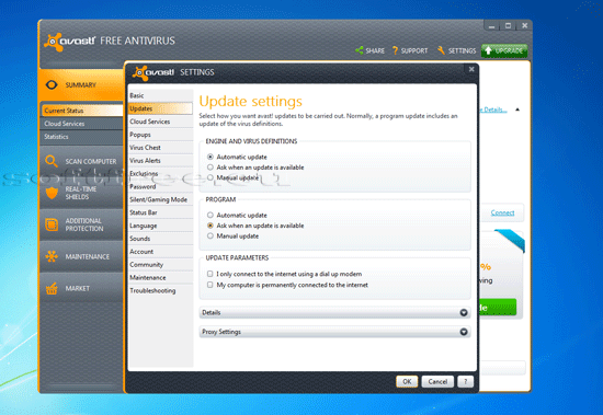 Tutorial avast! Free Antivirus modulul configurare