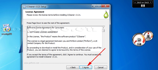 Tutorial CCleaner acceptarea termenilor și condițiilor de actualizare