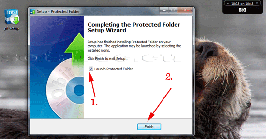 Tutorial IOBit Password Folder terminare instalare