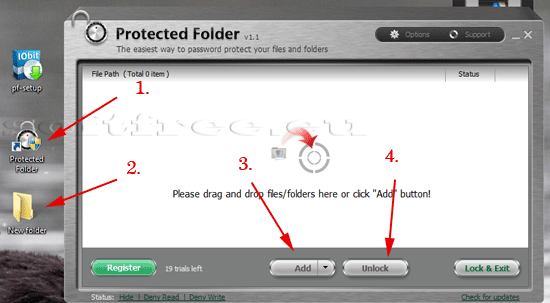 Tutorial IOBit Password Folder folosire