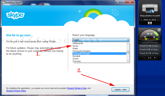 Tutorial Skype acceptarea termenilor și condițiilor de actualizare
