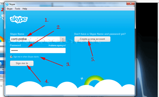 Tutorial Skype primul contact