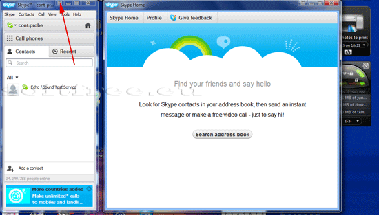 Tutorial Skype modificare interfață