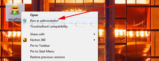 Tutorial Yahoo! Messenger executare installer ca administrator