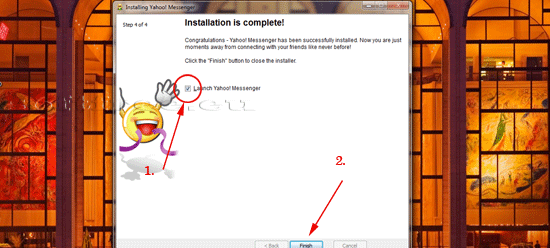 Tutorial Yahoo! Messenger instalare terminată